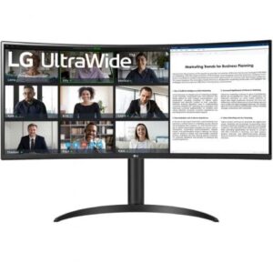 Monitor Profesional Ultrapanorámico Curvo LG 34WR55QC-B 34"/ WQHD/ Regulable en altura/ Negro