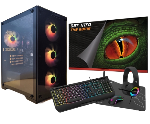 Zone Evil AMD Ryzen 5 4650G/32GB/2 Tb NVMe/Windwos 11 Monitor 24 Teclado raton auriculares y alfombriila Ordenador GamingPC