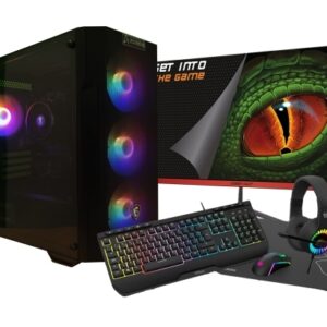 Zone Evil AMD Ryzen 5 4650G/16GB/2 Tb NVMe/Windows 11 Monitor 24  Teclado raton auriculares y alfombriila Ordenador GamingPC
